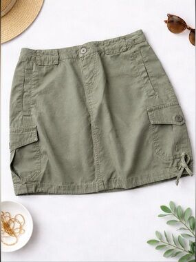 Mossimo Cargo Skirt Olive Green Vintage Y2K Skater Utility Gorpcore Size 5
